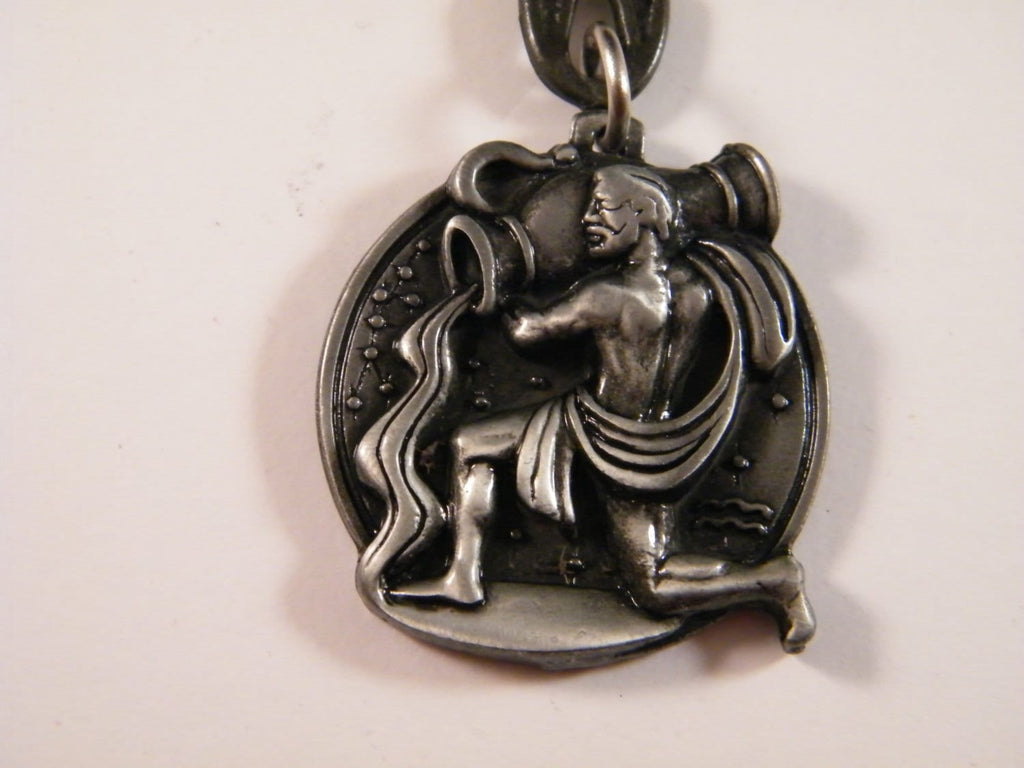 Aquarius zodiac Keyring, Horoscope Keychain, Astrology Charm, Birthday Jewelry, Aquarius Pendant, Birthday Gift, Bag Charm, Car Accessory