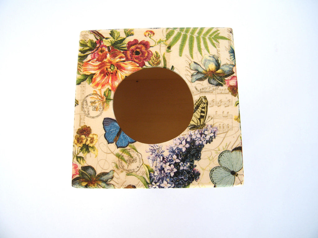 Flowers Tissue Box Cover, Square Tissue Box, Floral Napkins Box, Tissue Dispenser, Kithchen Napkins Holder, New Home Gift, Serviletten Box