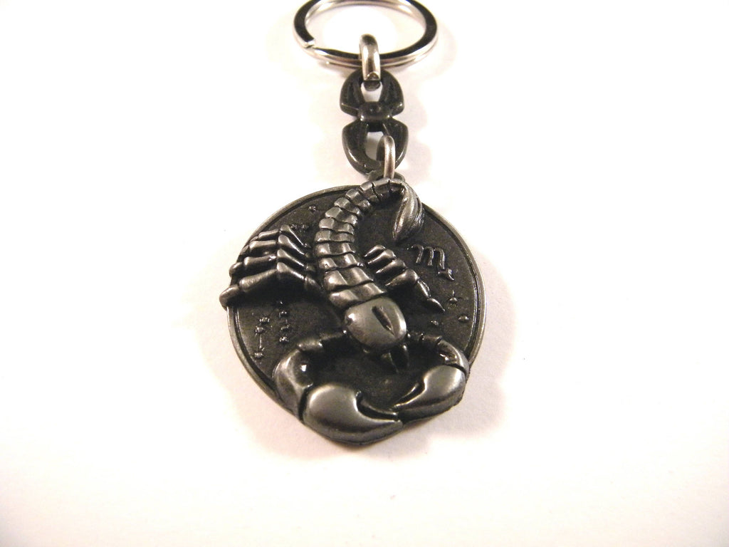 Scorpio keychain, zodiac sign keyring, horoscope constellation pendant, astrology charm, Scorpio jewelry, birthday gift idea, horoscope