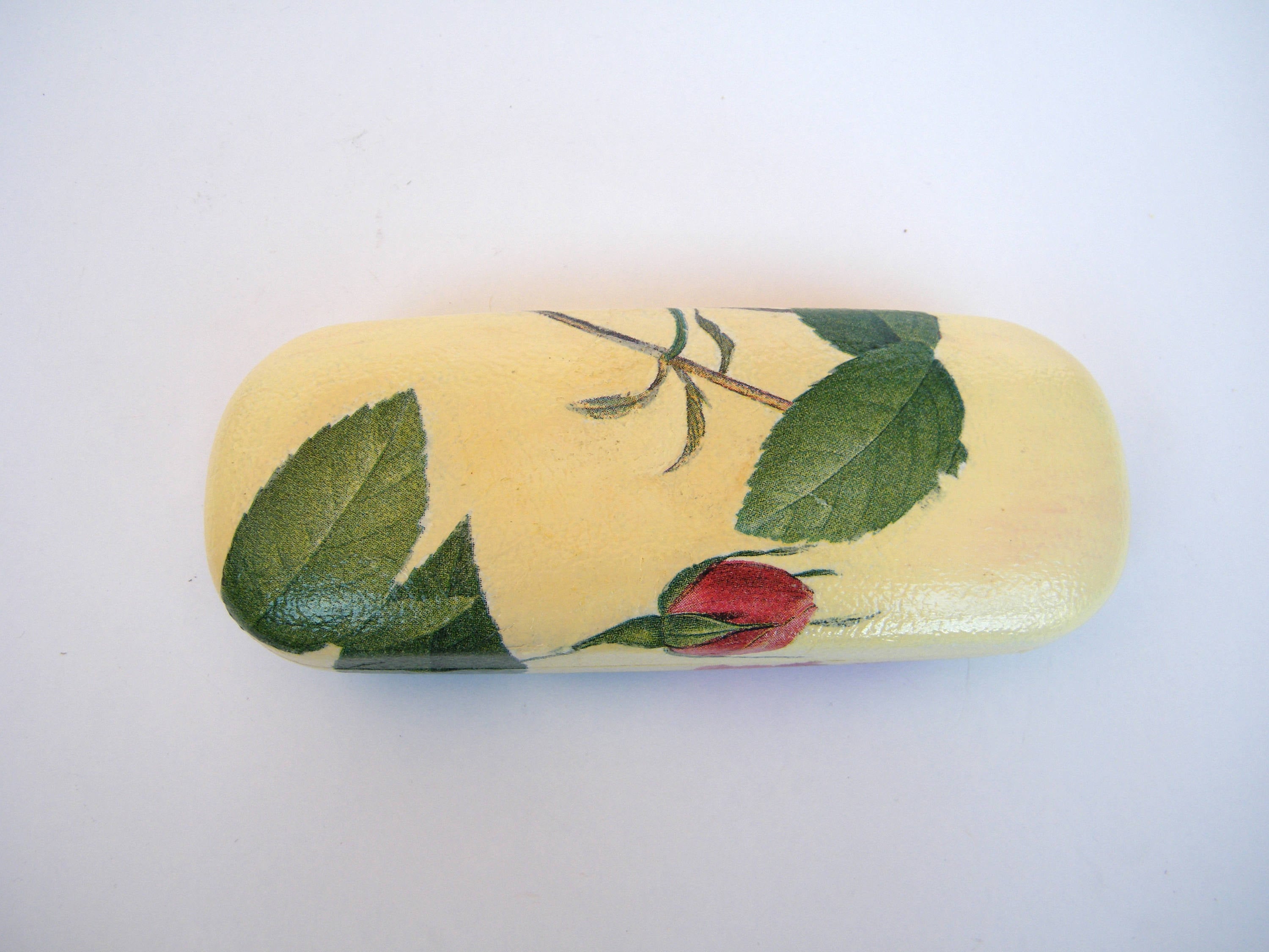 Red Rose Hard Eyeglasses Case for women, gift with rosefor grandma,