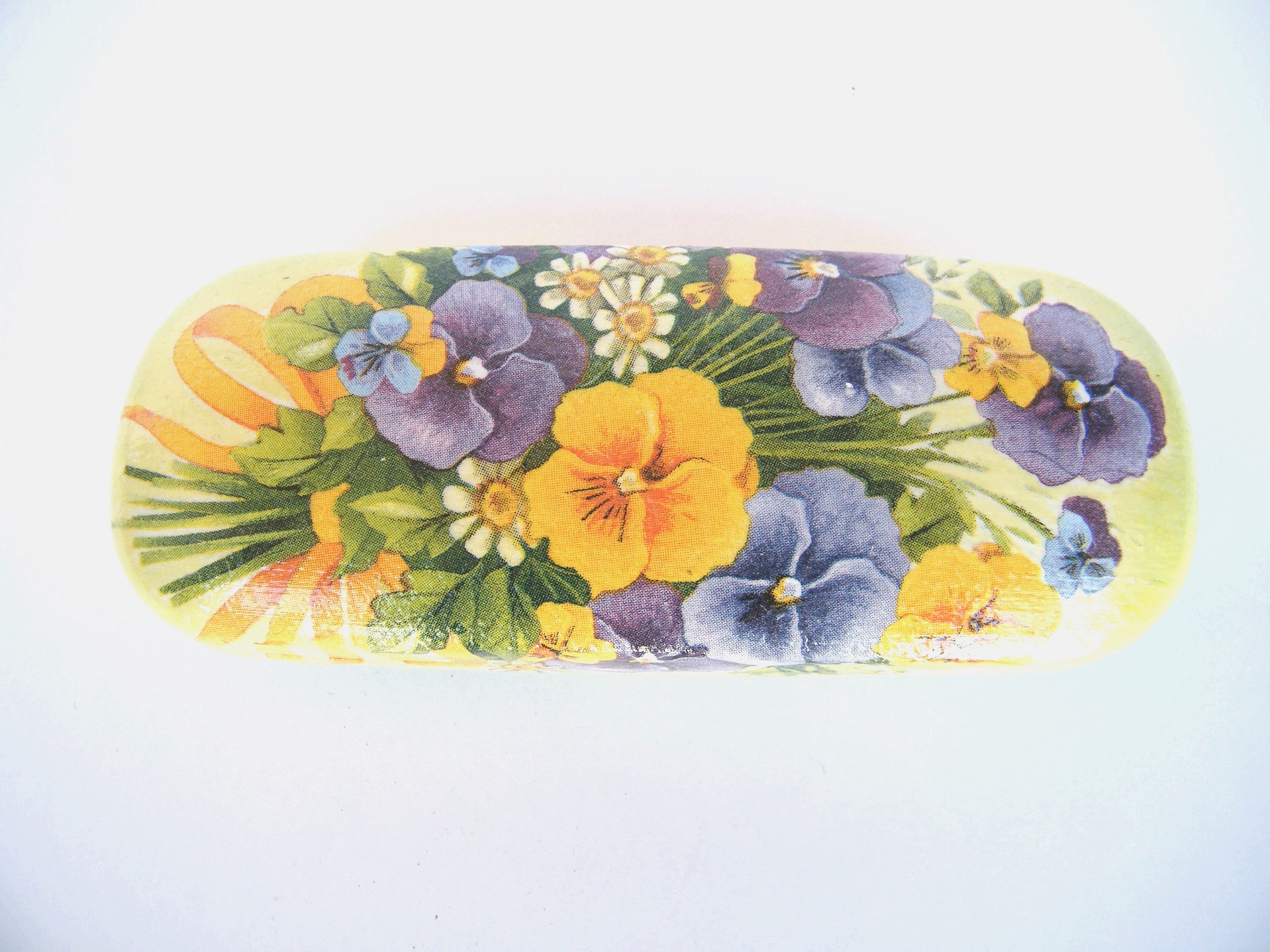 Floral Woman Hard Eyeglasses Case, Pansies Flowers Case, Violas Glasses Case, Reading glasses Holder, Gift for Her, Bag and Purse Item