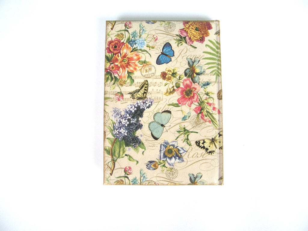 Daily Diary 2026, A5 Hard Cover Planner, Journal, Appointment Book, Agenda Day to a Page, Vintage Flowers, Co-worker Multilingual Calendar