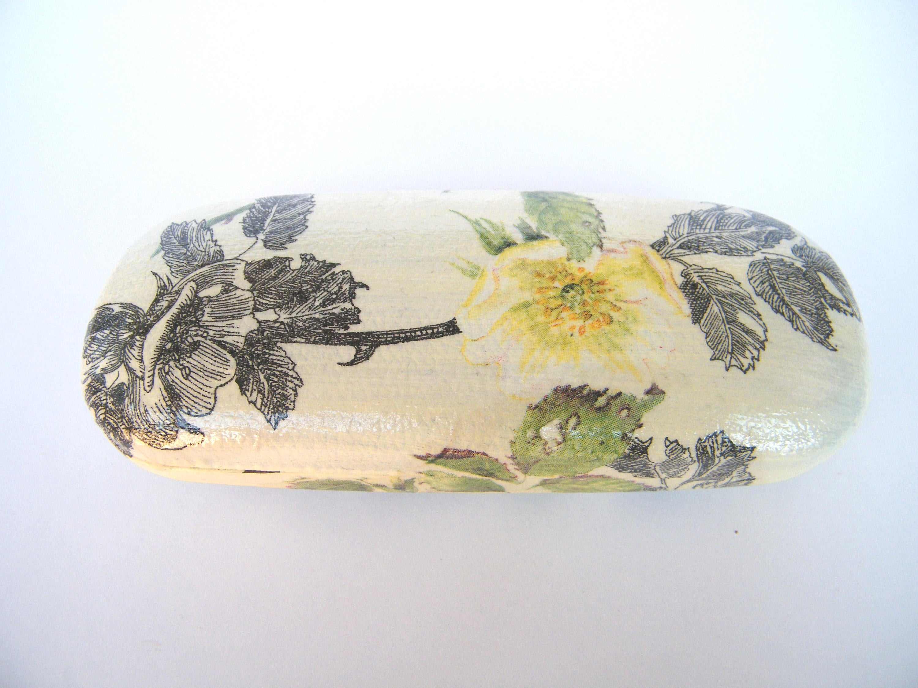 Hard Eyeglasses Case with Birds, Glasses Holder, Spectacle Case, Reading Accessory, OOAK Gift for Her, Teacher Present, Bag and Purse Case