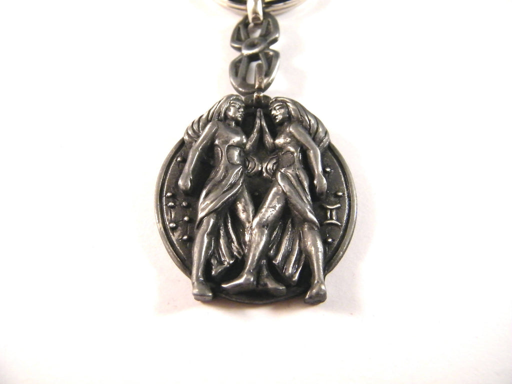 Gemini keychain, horoscope charm, astrology sign, Gemini simbol, zodiac gift, birthday pendant,keyring charm, car accessory, gemini jewelry