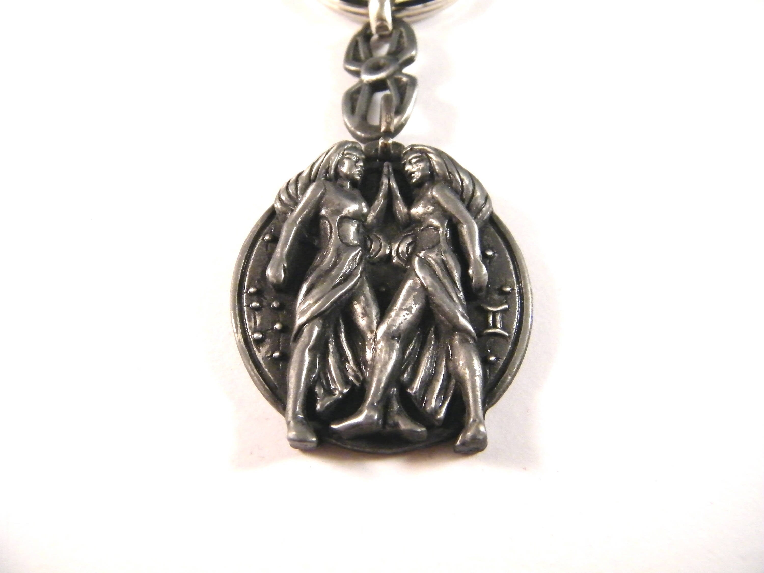 Gemini keychain, horoscope charm, astrology sign, Gemini simbol, zodiac gift, birthday pendant,keyring charm, car accessory, gemini jewelry