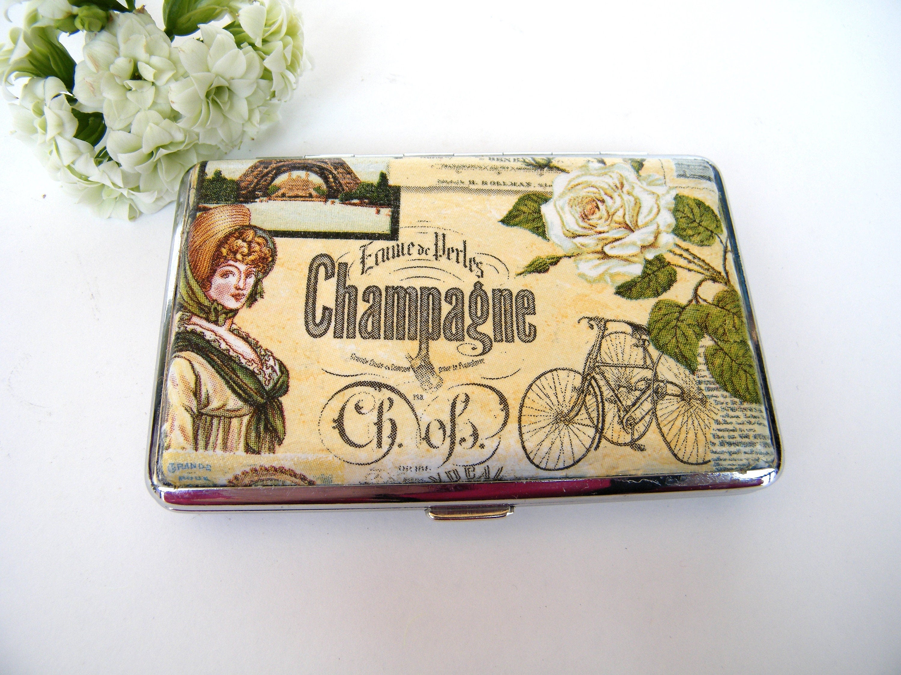 Slim 100's Cigarrette case with romantic Paris