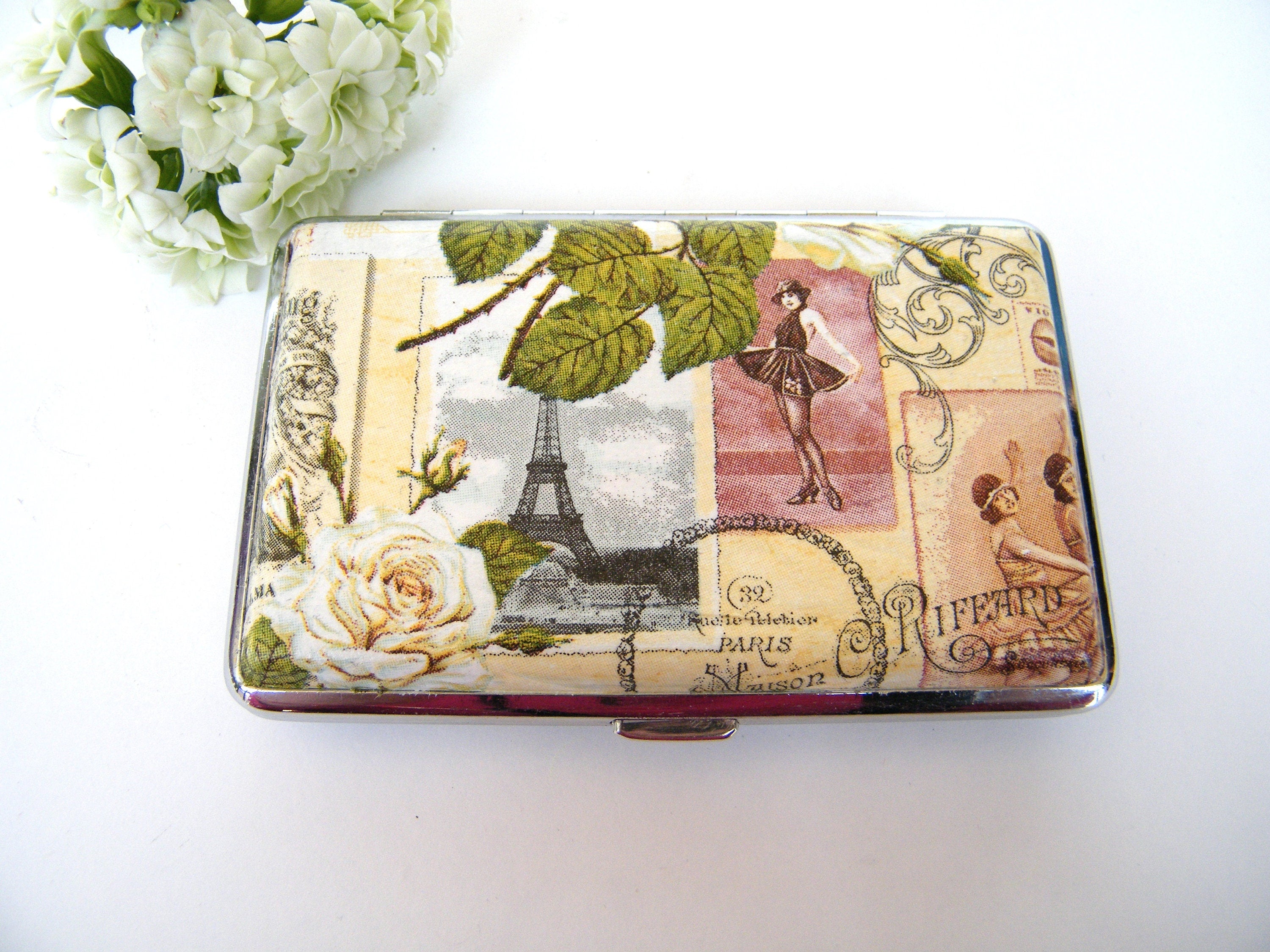 Slim 100's Cigarrette case with romantic Paris