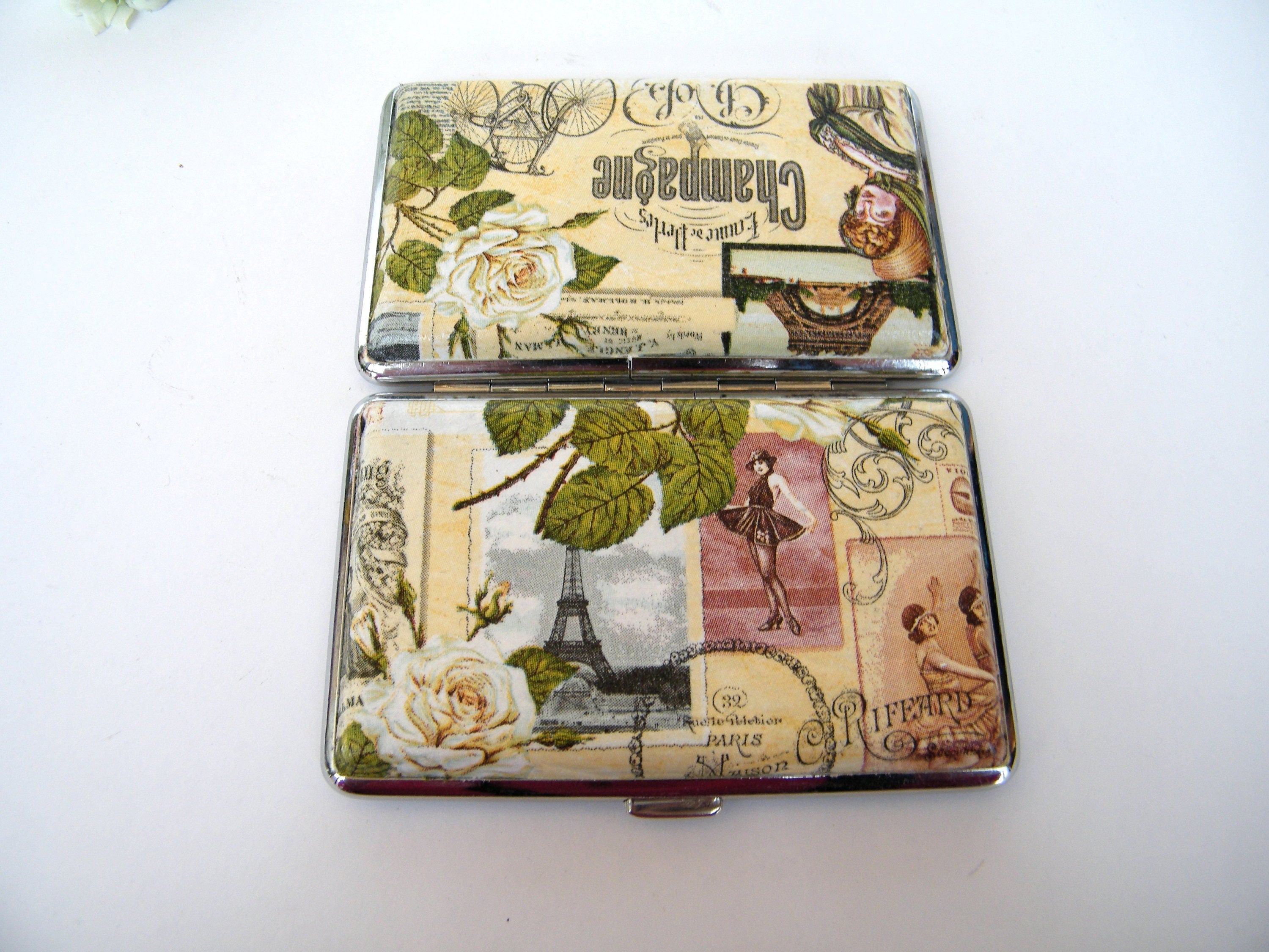 Slim 100's Cigarrette case with romantic Paris