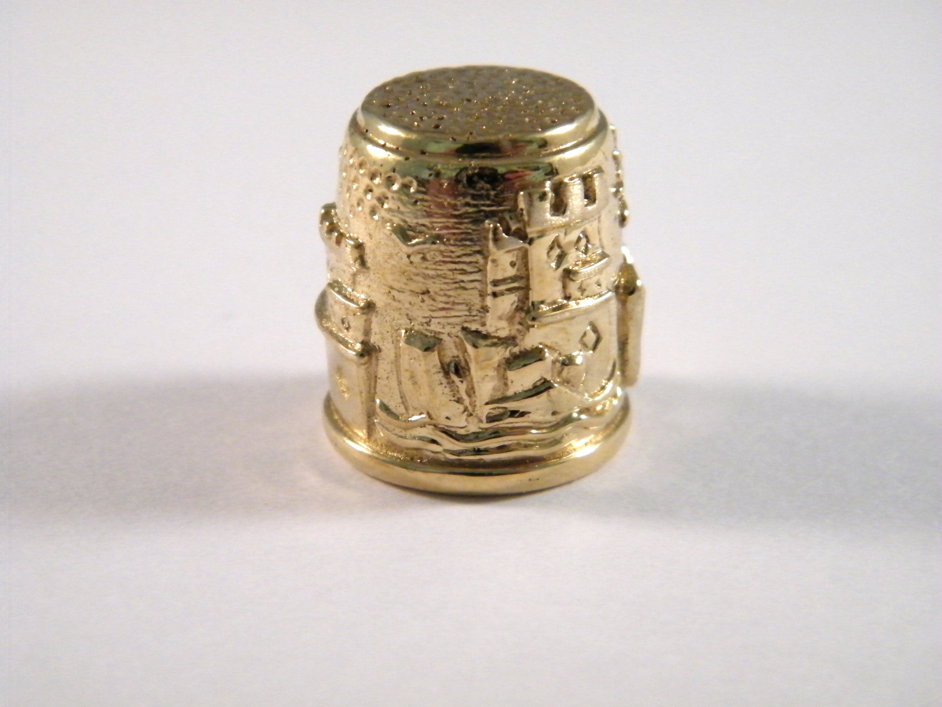 Thimble from Malaga Spain, Bronze Vintage Thimble, Sewer Gift, Collectible Thimble, Sewing Accessory Jewelry, Sewer Collection, Sewing Tool