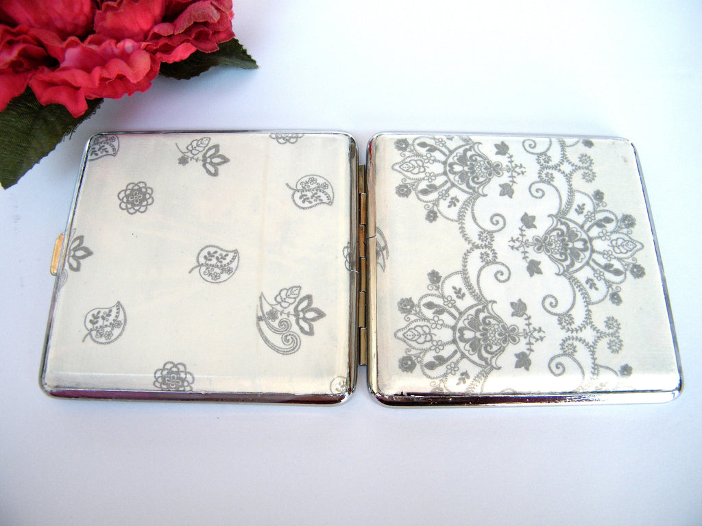 Elegant Cigarette Case with Lace, Cigarette box, Bag Purse, Perfect Gift for Smokers - Backpack Purse and Credit Card, Woman Case for bag