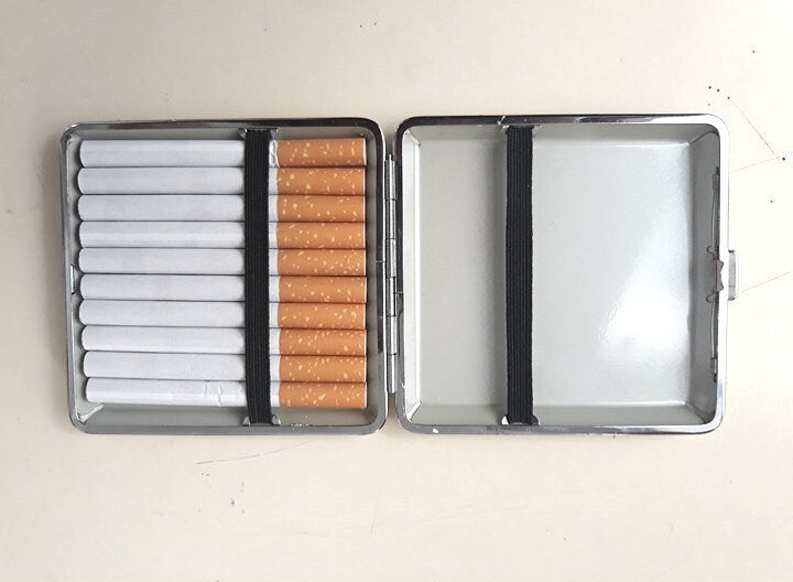 Mediterranean Tiles Cigarette Case, ID Card Case, Business Card Case, Distresed Blue Case, Credit Card Wallet, Fashion Cigarette Holder