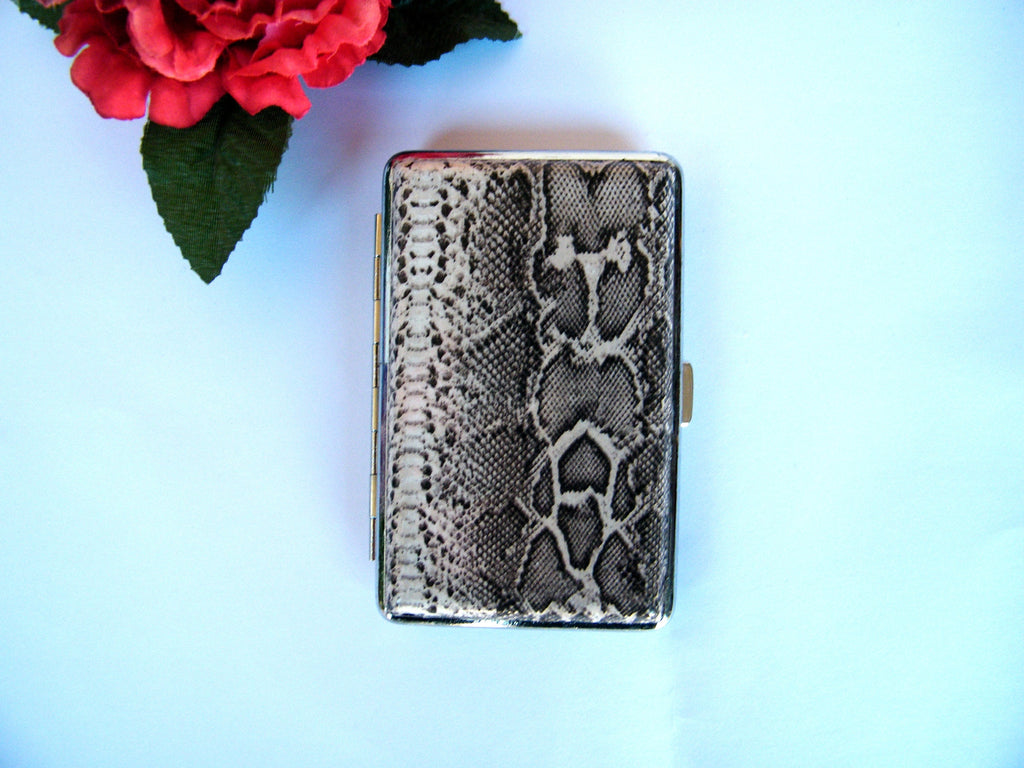 Women slim 100s cigarette case, business card holder, cigarette holder, credit card box, gift for smokers, gift for her, women business gift