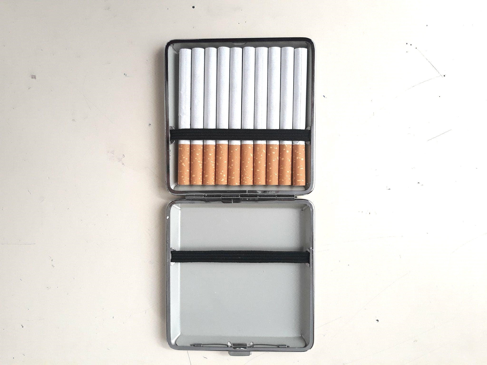 Black and White Cigarette Case - Business Card Holder - Smoking Accessory - Clutch Wallet - Backpack Purse - Credit Card Case