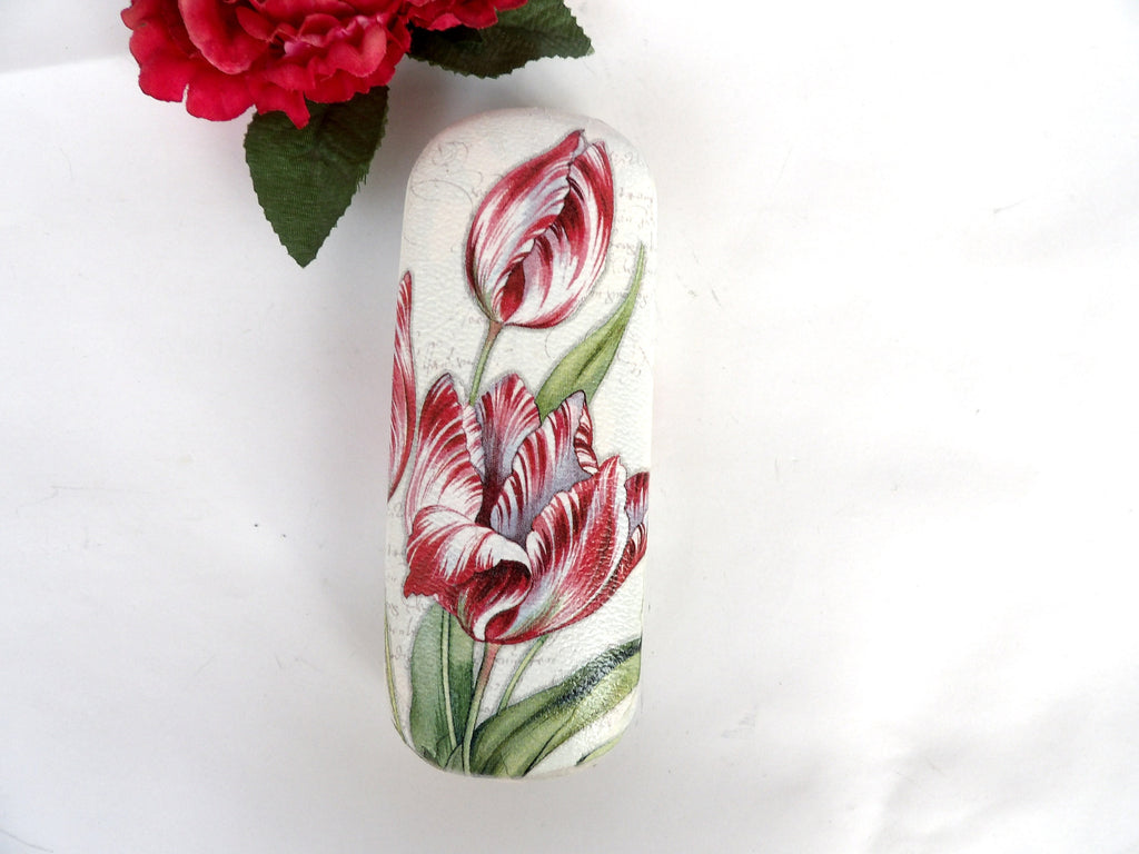 Handmade Tulip Eyeglasses Case: Floral Glasses Holder