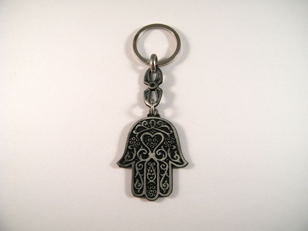 Hamsa hand keychain, Fatima hand, hamsa amulet, spiritual keyring, protection charm, good luck keyring, car accessory,  unisex gift