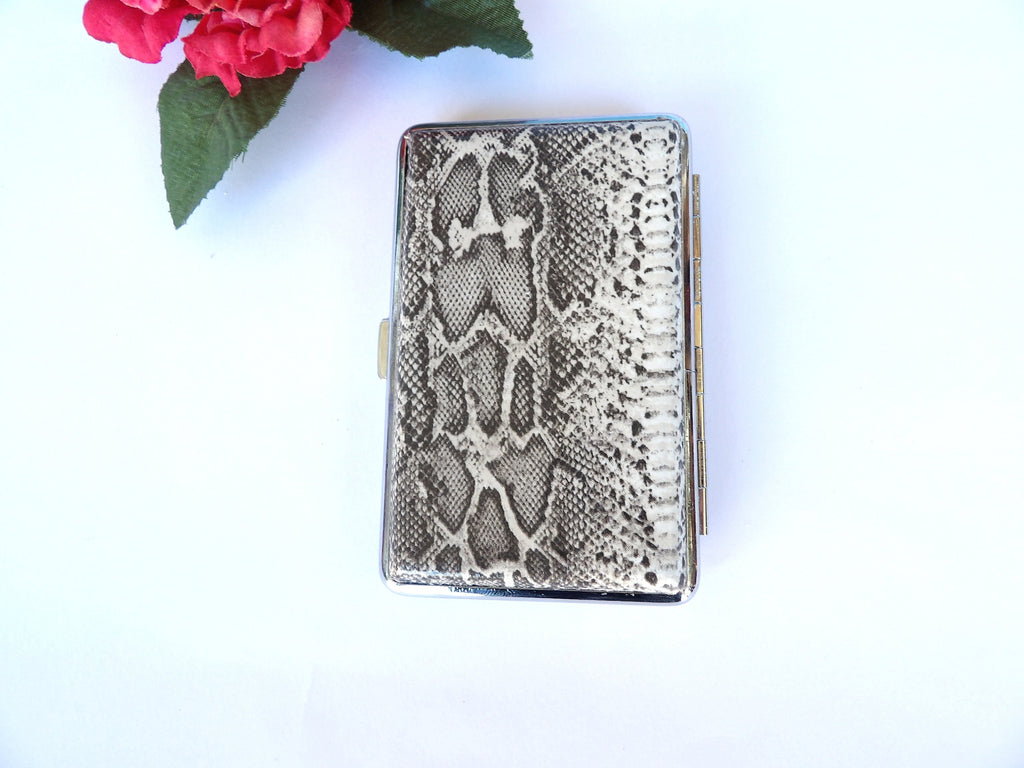 Women slim 100s cigarette case, business card holder, cigarette holder, credit card box, gift for smokers, gift for her, women business gift