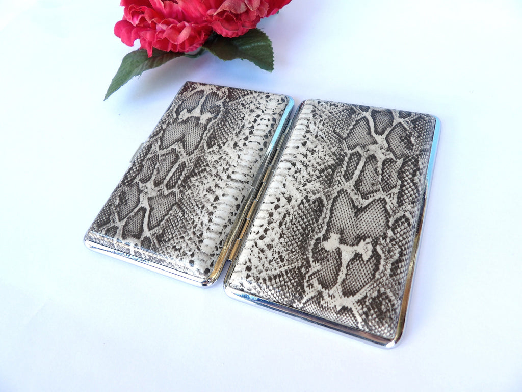 Women slim 100s cigarette case, business card holder, cigarette holder, credit card box, gift for smokers, gift for her, women business gift