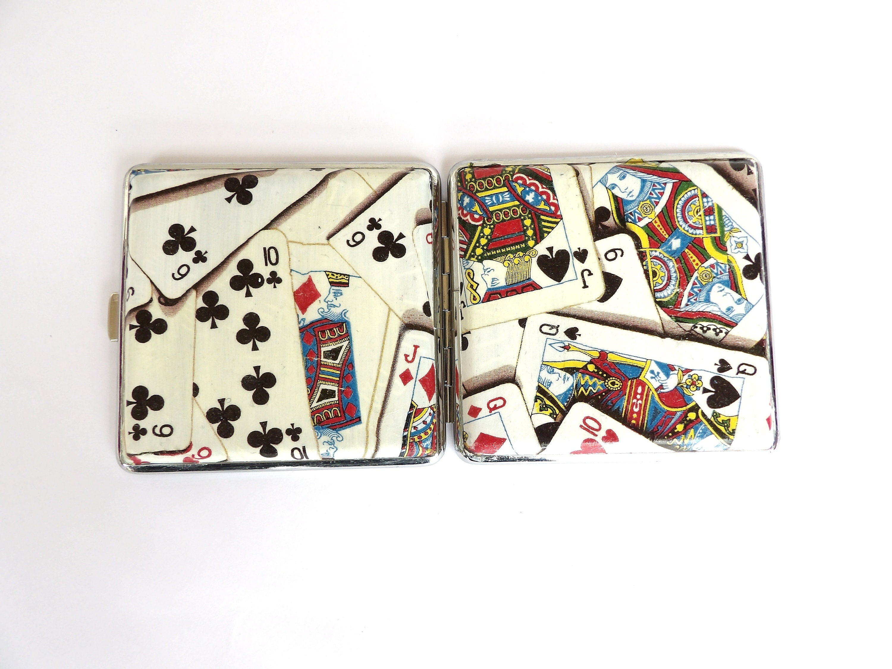 Cigarette Case Poker Cards, Cigarrette Holder, Gift for Him, Gift for Smokers, Pocker Lover Gift, Ace Cards, Casino Player, Tobacco Holder