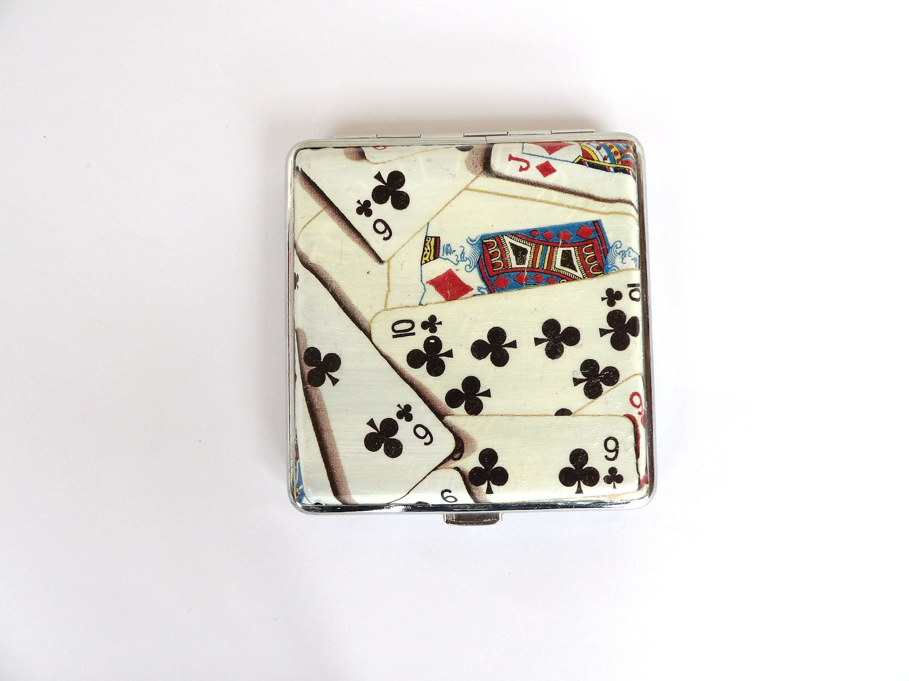 Cigarette Case Poker Cards, Cigarrette Holder, Gift for Him, Gift for Smokers, Pocker Lover Gift, Ace Cards, Casino Player, Tobacco Holder
