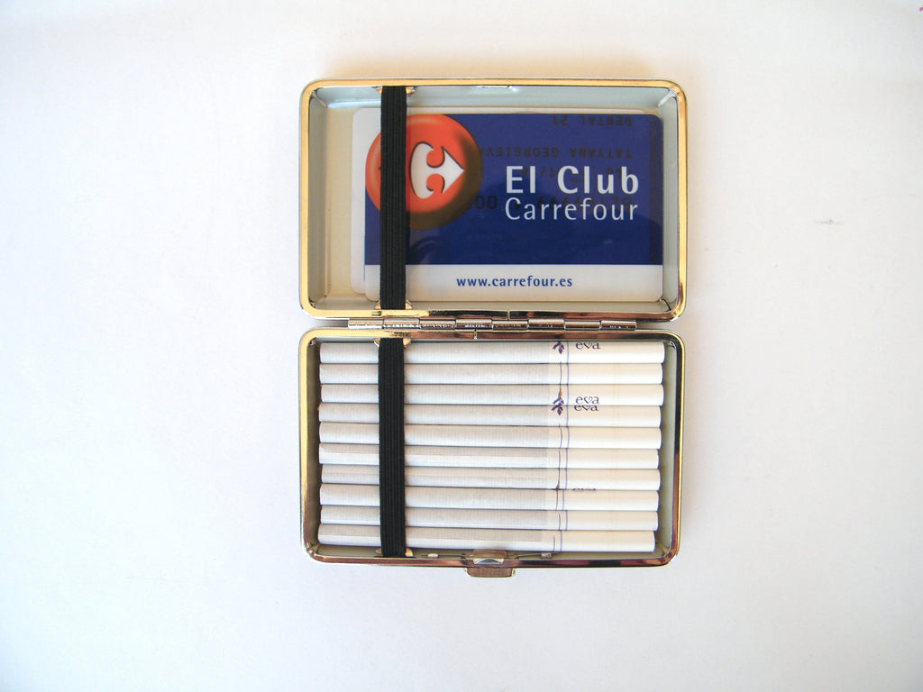 Cigarrette Case for Slim 100, Celandine By WM design case, Business or Credit Card Case, Art Noveau Box , Elegant Gift for Her, Clutch Purse