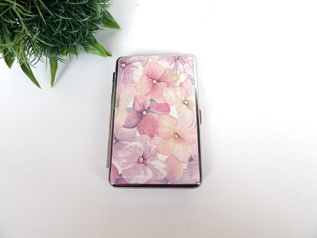 Blossom Cigarrette Case, 100s Slim Cigarette Box,  Gentle Blossom Case, Floral Pattern, Business Card Case, Elegant Gift for Her, ID Card