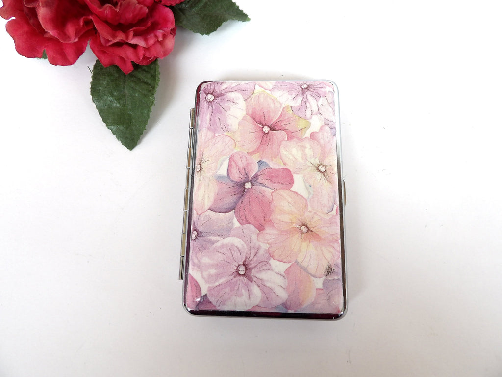 Blossom Cigarrette Case, 100s Slim Cigarette Box,  Gentle Blossom Case, Floral Pattern, Business Card Case, Elegant Gift for Her, ID Card