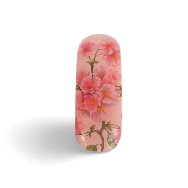 Cherry Blossom Hard Eyeglasses Case, Pink Spring Blossom Glasses Holder, Spectacle Case, Storage Box, OOAK Gift for Her, Reading Accessory