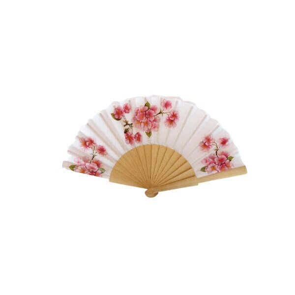 Cherry Blossom Hand Fan, Floral Holding Fan, Evening or Wedding Dress Accessory, Spanish Hand Fan, Wedding Favor, Contemporary Fan