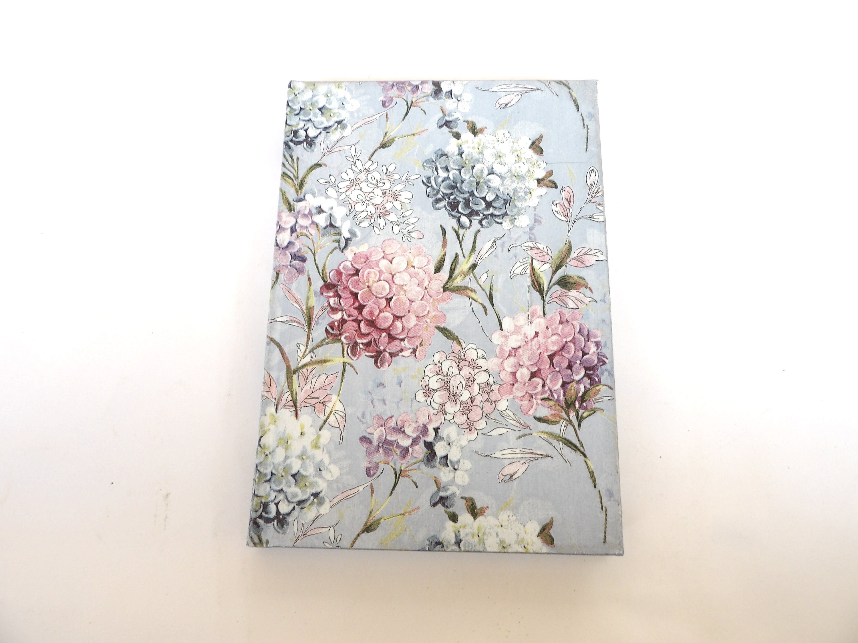 Daily Planner 2026, A5 Hard Cover Diary, Journal, Appointment Book, Agenda Day to a Page, Hortensia Flower, Co-worker gift , Daily Calendar