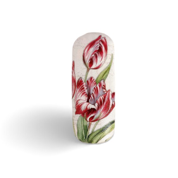 Handmade Tulip Eyeglasses Case: Floral Glasses Holder