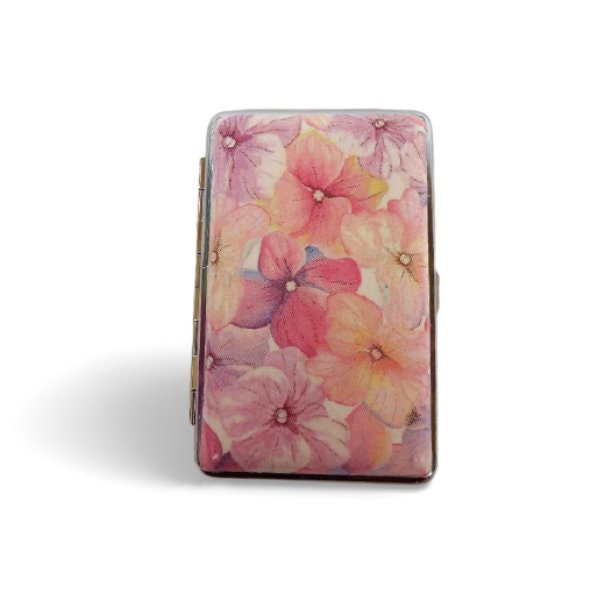 Blossom Cigarrette Case, 100s Slim Cigarette Box,  Gentle Blossom Case, Floral Pattern, Business Card Case, Elegant Gift for Her, ID Card
