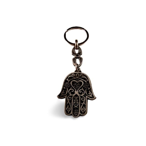 Hamsa hand keychain, Fatima hand, hamsa amulet, spiritual keyring, protection charm, good luck keyring, car accessory,  unisex gift