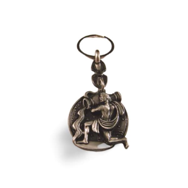 Aquarius zodiac Keyring, Horoscope Keychain, Astrology Charm, Birthday Jewelry, Aquarius Pendant, Birthday Gift, Bag Charm, Car Accessory