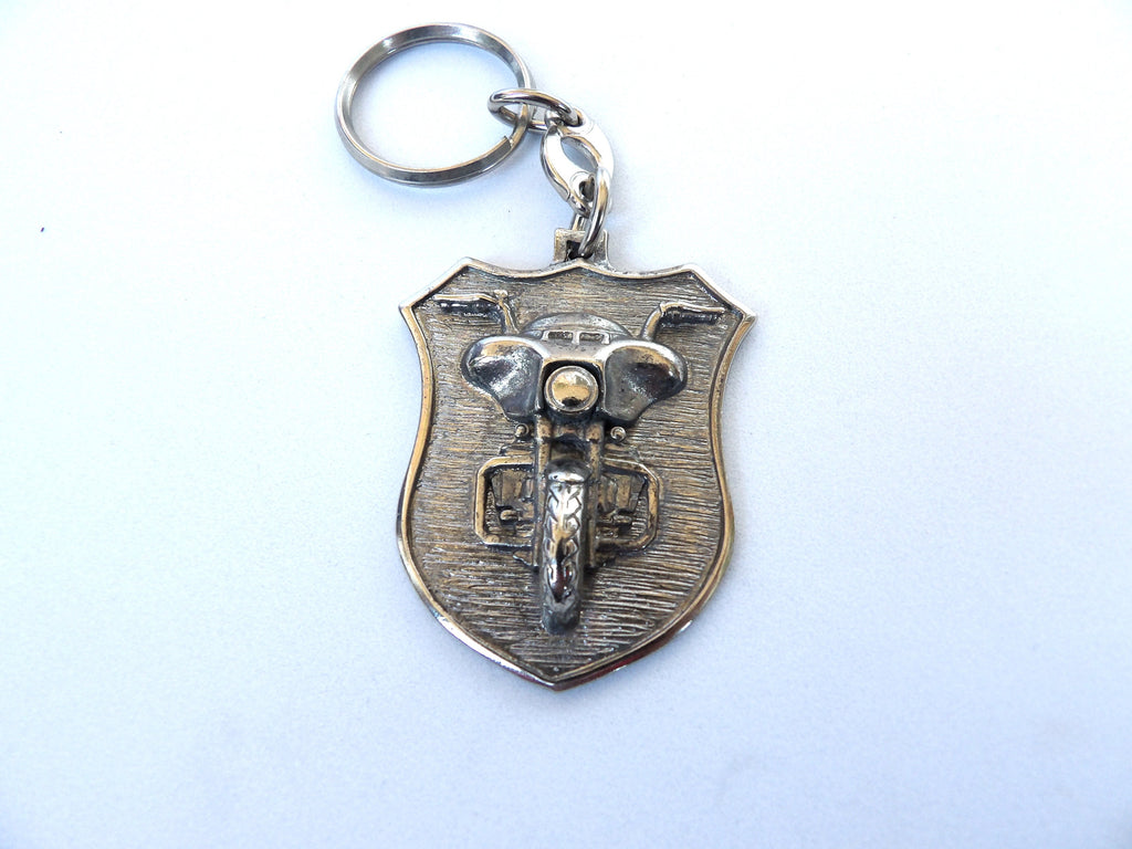 Motorcycle Keychain, Motorbiker Keyring, Sterling Silver 925  Keychain, Biker Collection, Racer Gift, Motos Lovers Gift, Adventure Gift