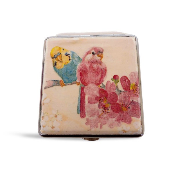 Budgie Parrot King size metal Cigarette Case