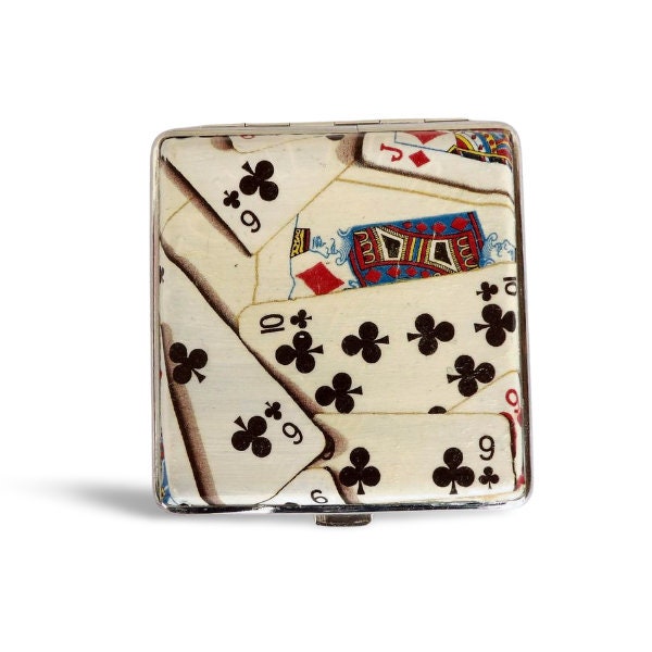 Cigarette Case Poker Cards, Cigarrette Holder, Gift for Him, Gift for Smokers, Pocker Lover Gift, Ace Cards, Casino Player, Tobacco Holder