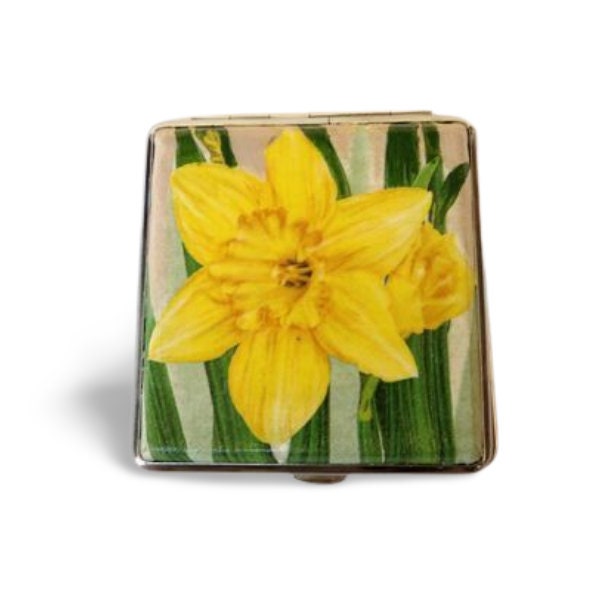 Daffodil Cigarette  Case, Regular Size Cigarrette Box, Smoking Accessory, Women Business Card Case, Cigarette Wallet, Backpack Purse