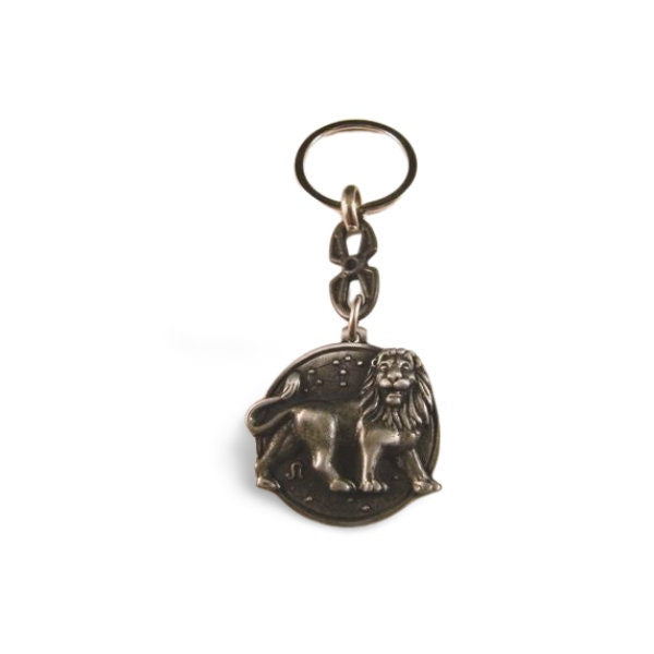 Leo keychain, Lion keyring, zodiac pendant, astrology bag charm, horoscope jewelry, star sign, birthday gift, car accessory, constellation
