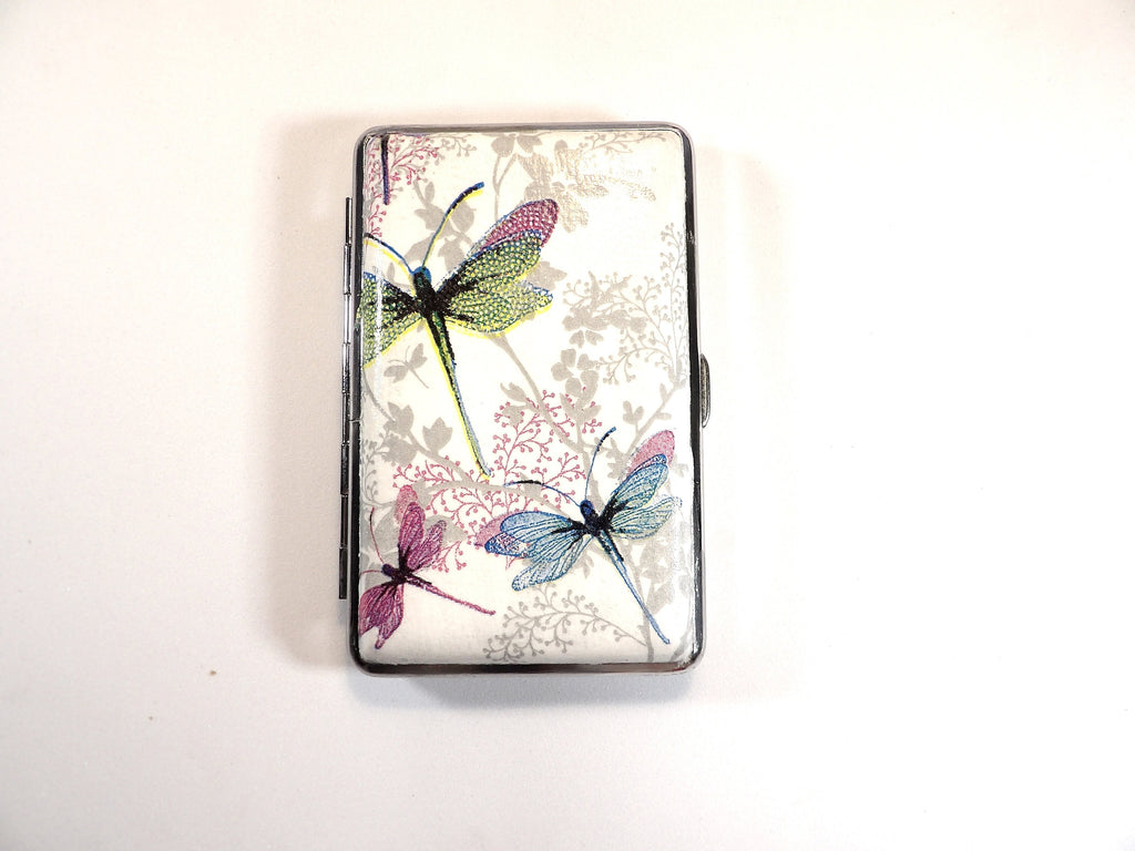 Dragonfly Cigarrette Case, 100s Slim Cigarette Box, ID Card Case, Business Card Case, Elegant Gift For Her, Handcrafted Card Case, Bag Case