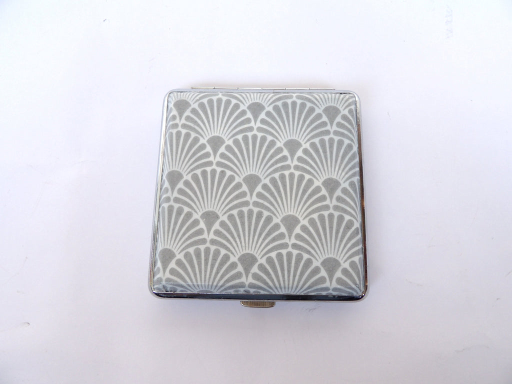 Cigarette Case for man, ID Card Case, Business Card Case, Grey geometric Case, Credit Card Wallet, Fashion Cigarrette Holder,