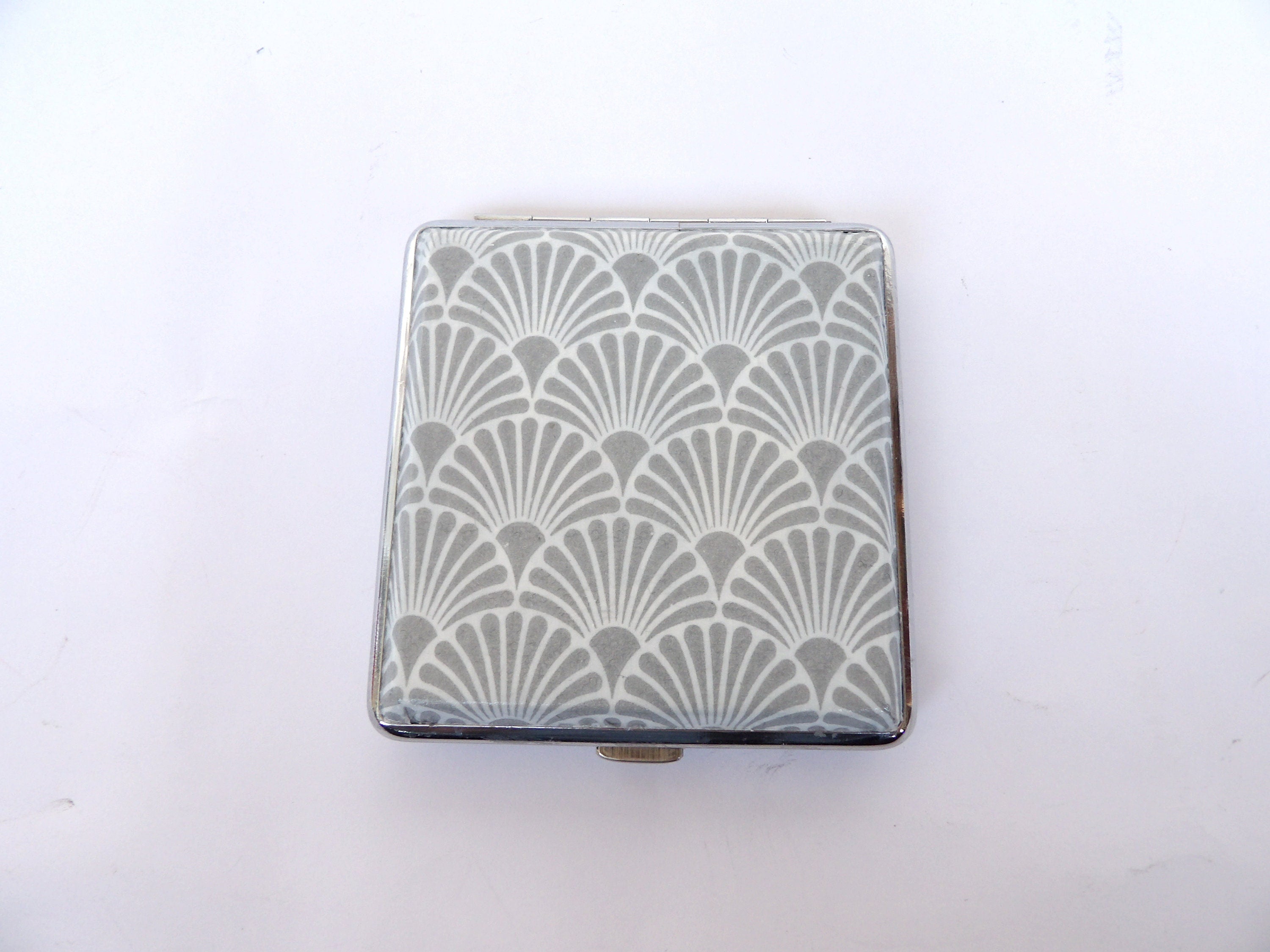 Cigarette Case for man, ID Card Case, Business Card Case, Grey geometric Case, Credit Card Wallet, Fashion Cigarrette Holder,