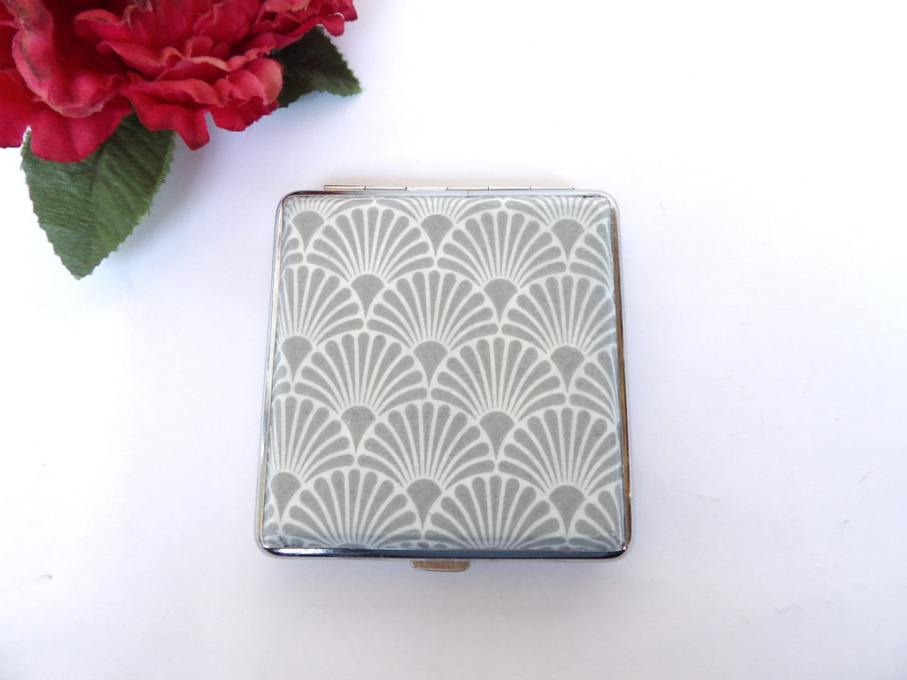 Cigarette Case for man, ID Card Case, Business Card Case, Grey geometric Case, Credit Card Wallet, Fashion Cigarrette Holder,