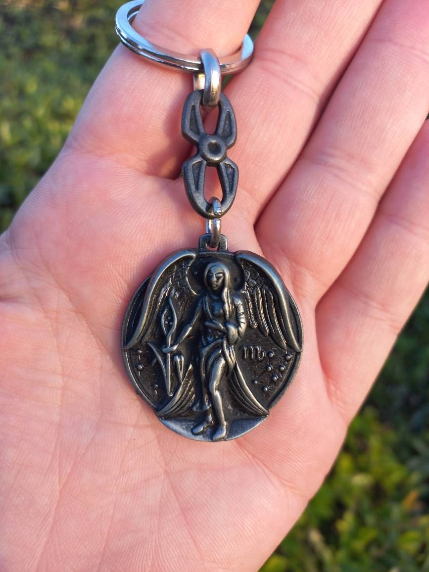 Virgo zodiac sign keyring, Virgo Jewelry, astrology charm, Constelation Virgo keychain, Birthday Gift, Car accessory, gift for girl