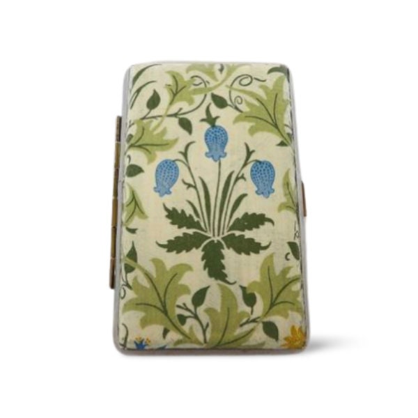 Cigarrette Case for Slim 100, Celandine By WM design case, Business or Credit Card Case, Art Noveau Box , Elegant Gift for Her, Clutch Purse