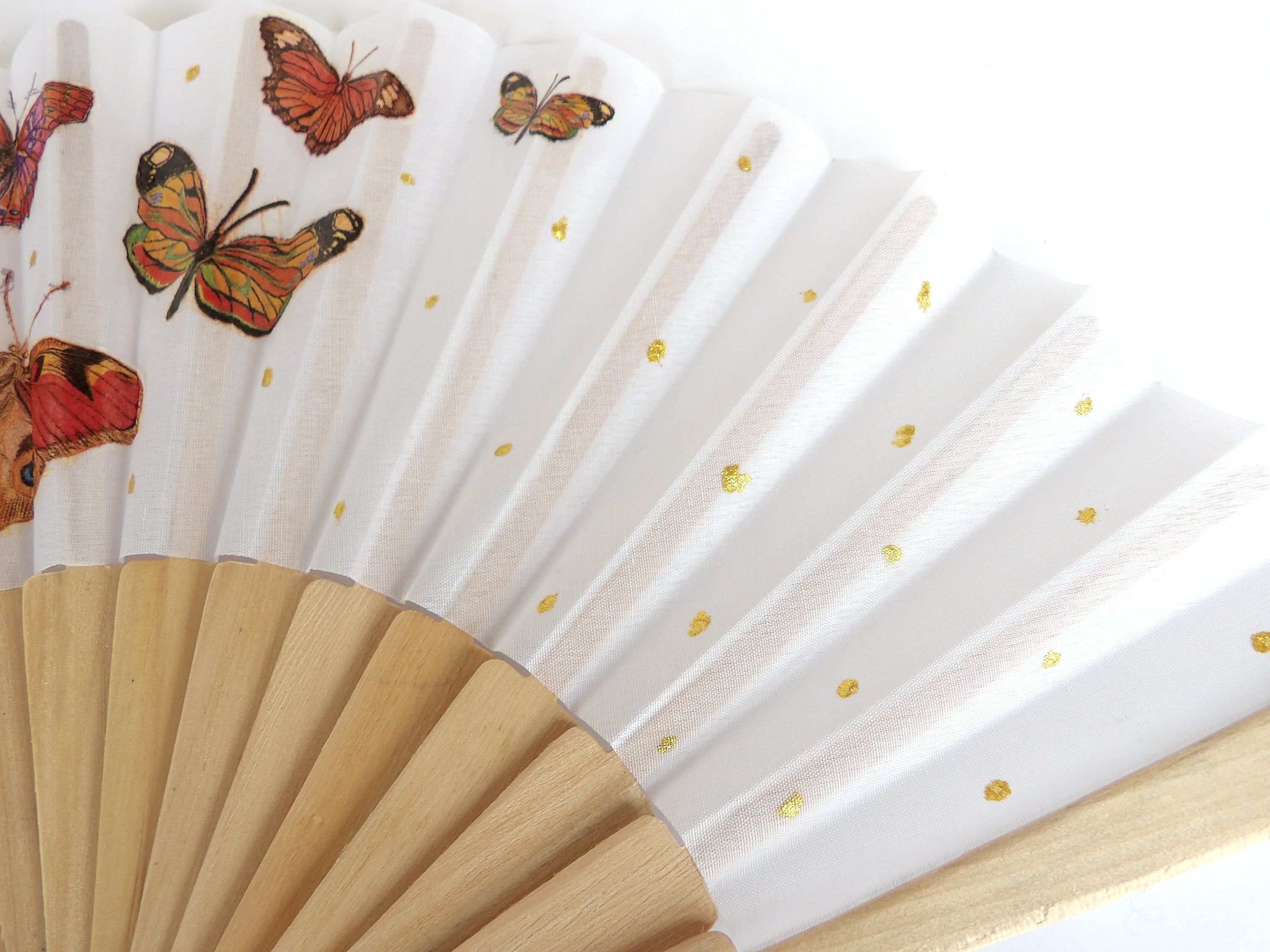Hand Fan with Butterflies, Holding Fan, Handheld Fan, Spanish Hand Fan, Summer Accessory, Wedding Favor, Contemporary Fan, Birdesmaid gift