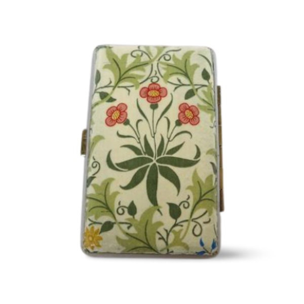 Cigarrette Case for Slim 100, Celandine By WM design case, Business or Credit Card Case, Art Noveau Box , Elegant Gift for Her, Clutch Purse
