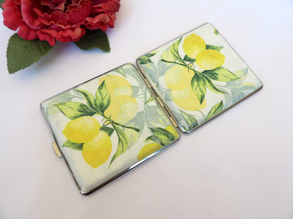 Fresh Lemon king size metal Cigarette Case