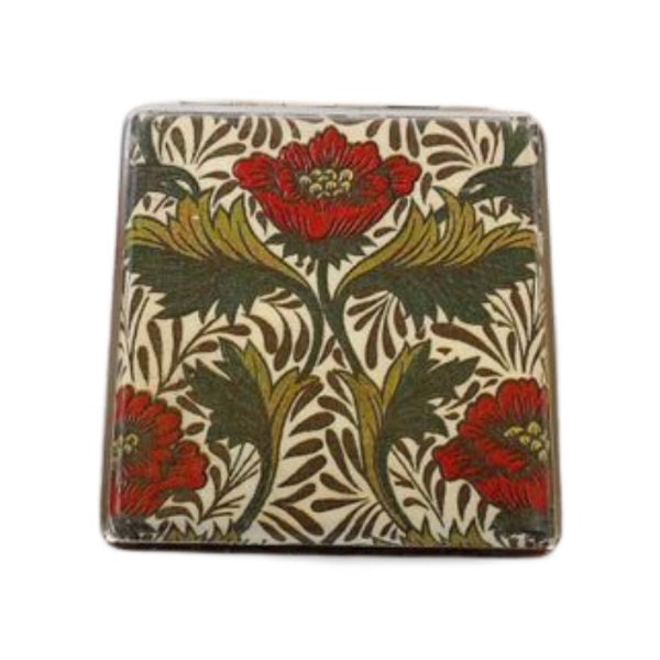 William Moriis Poppies Cigarette Case, Business Card Case, Floral ID Case, Credit Card Wallet, Fashion Cigarrette Holder,  Art Nouveau