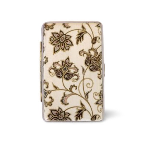 Slim 100's Cigarrette Case, floral oriental design, Business Card Case, WM Art Noveau Box , Elegant Gift, Credit Card Case, Bag Purse case