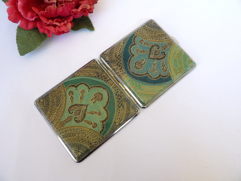 Mandala Cigarrette Case, Credit Card Case, King Size Cigarette Box, Gift for Smokers, Spiritual Cigarrette Holder, Indian themed case